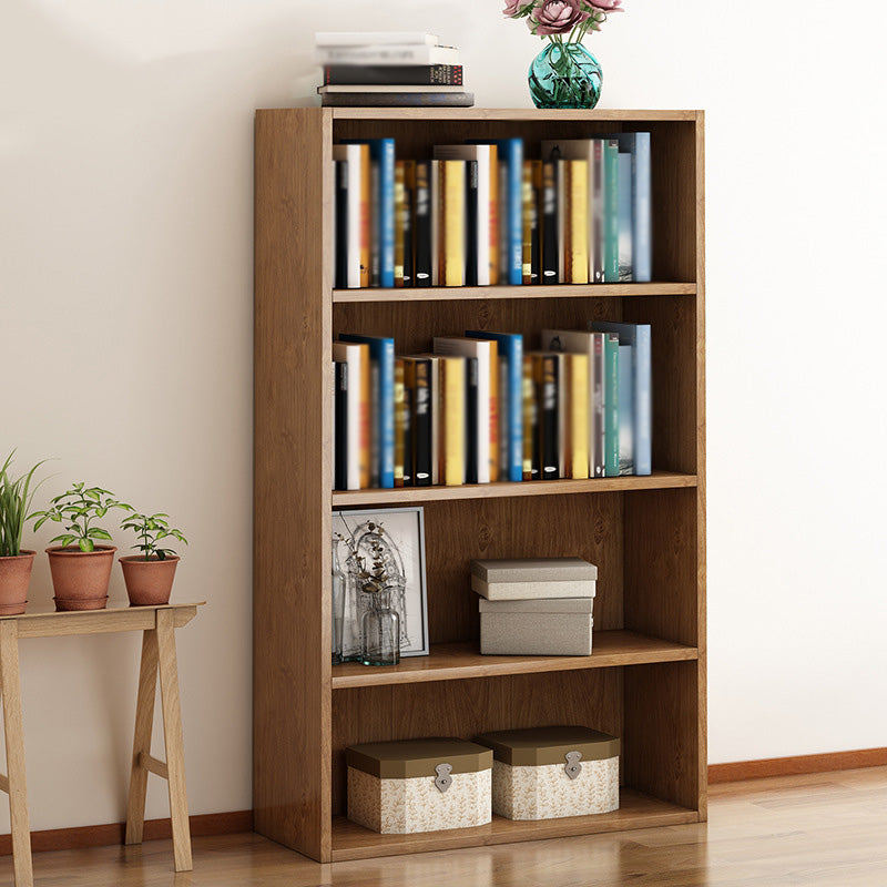 Scandinavian Manufactured Wood Standard Bookshelf Vertical Bookshelf for Living Room 23.6"L x 9.4"W x 41.7"H Cherry Wood Bookcases Clearhalo 'Bookcases' 'furn' 'furn_bookcases' 'Furniture' 'furniture_bookcases' 'Office Furniture' 4859205