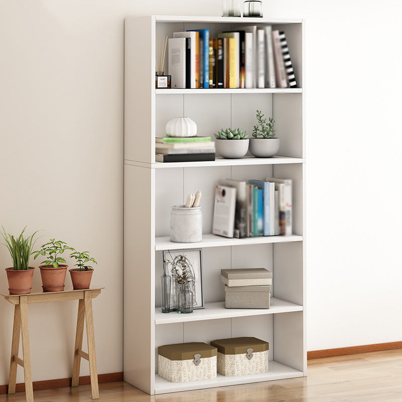 Scandinavian Manufactured Wood Standard Bookshelf Vertical Bookshelf for Living Room 23.6"L x 9.4"W x 52"H White Bookcases Clearhalo 'Bookcases' 'furn' 'furn_bookcases' 'Furniture' 'furniture_bookcases' 'Office Furniture' 4859207