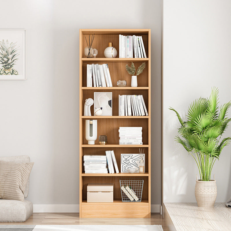 Scandinavian Manufactured Wood Standard Bookshelf Vertical Bookshelf for Living Room 15.7"L x 9.4"W x 70.9"H Natural Bookcases Clearhalo 'Bookcases' 'furn' 'furn_bookcases' 'Furniture' 'furniture_bookcases' 'Office Furniture' 4859214