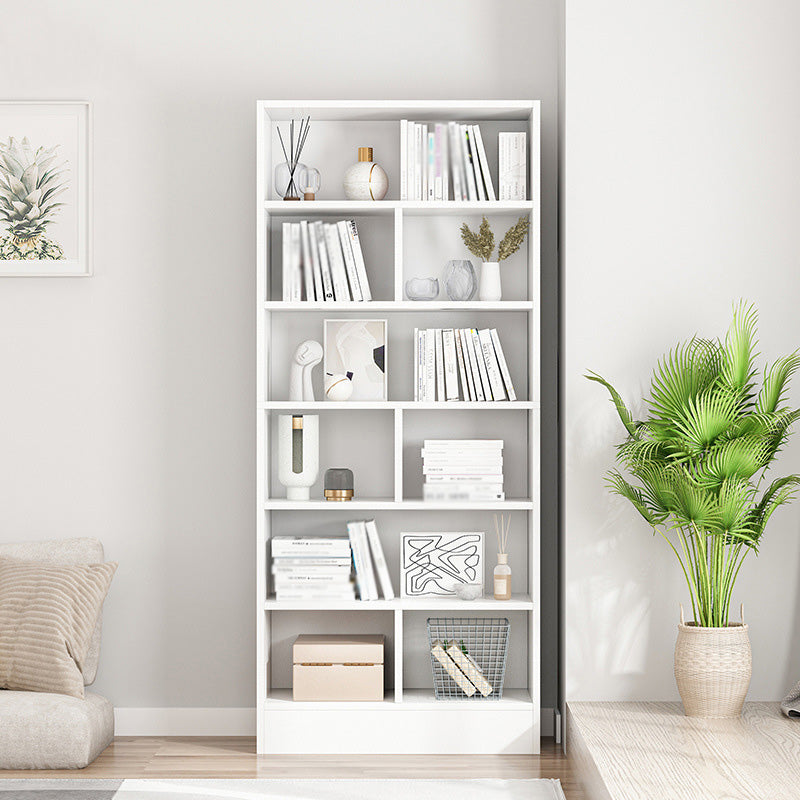 Scandinavian Manufactured Wood Standard Bookshelf Vertical Bookshelf for Living Room 23.6"L x 9.4"W x 70.9"H White Bookcases Clearhalo 'Bookcases' 'furn' 'furn_bookcases' 'Furniture' 'furniture_bookcases' 'Office Furniture' 4859215
