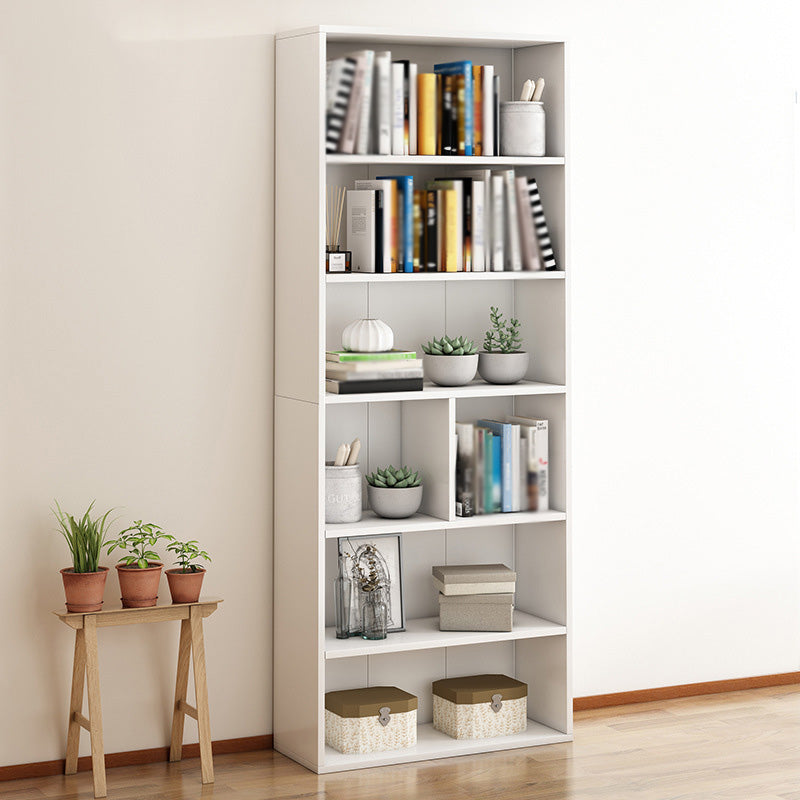 Scandinavian Manufactured Wood Standard Bookshelf Vertical Bookshelf for Living Room 23.6"L x 9.4"W x 62.2"H White Bookcases Clearhalo 'Bookcases' 'furn' 'furn_bookcases' 'Furniture' 'furniture_bookcases' 'Office Furniture' 4859216