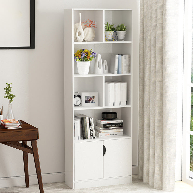 Scandinavian Manufactured Wood Standard Bookshelf Vertical Bookshelf for Living Room 23.6"L x 9.4"W x 70.9"H White Cabinets Clearhalo 'Bookcases' 'furn' 'furn_bookcases' 'Furniture' 'furniture_bookcases' 'Office Furniture' 4859218