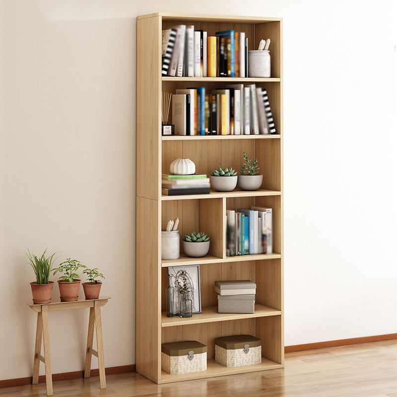 Scandinavian Manufactured Wood Standard Bookshelf Vertical Bookshelf for Living Room 23.6"L x 9.4"W x 62.2"H Natural Bookcases Clearhalo 'Bookcases' 'furn' 'furn_bookcases' 'Furniture' 'furniture_bookcases' 'Office Furniture' 4859219