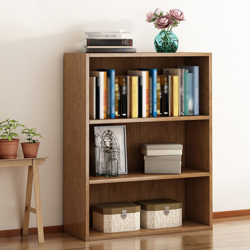 Scandinavian Manufactured Wood Standard Bookshelf Vertical Bookshelf for Living Room 23.6"L x 9.4"W x 31.5"H Cherry Wood Bookcases Clearhalo 'Bookcases' 'furn' 'furn_bookcases' 'Furniture' 'furniture_bookcases' 'Office Furniture' 4859224