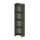 Vertical Scandinavian Standard Bookshelf with Acrylic Frame and Shelf 15.7"L x 9.8"W x 59.8"H Black Clear Clearhalo 'Bookcases' 'furn' 'furn_bookcases' 'Furniture' 'furniture_bookcases' 'Office Furniture' 4859236