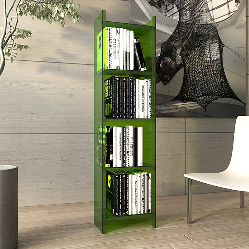 Vertical Scandinavian Standard Bookshelf with Acrylic Frame and Shelf Clearhalo 'Bookcases' 'furn' 'furn_bookcases' 'Furniture' 'furniture_bookcases' 'Office Furniture' 4859256