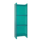 Vertical Scandinavian Standard Bookshelf with Acrylic Frame and Shelf 15.7"L x 9.8"W x 46.5"H Light Blue-Clear Clearhalo 'Bookcases' 'furn' 'furn_bookcases' 'Furniture' 'furniture_bookcases' 'Office Furniture' 4859257