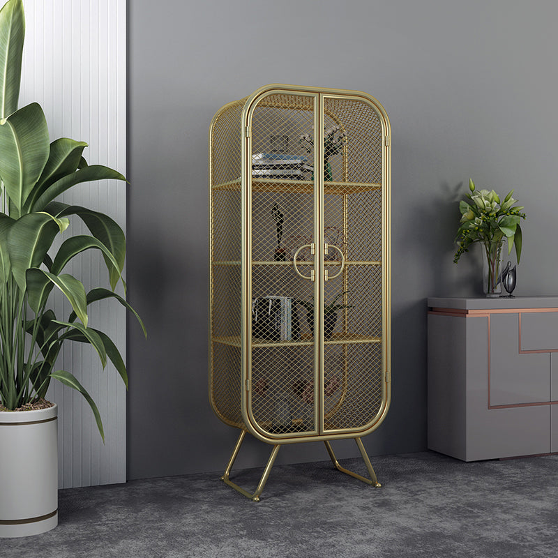 Scandinavian Vertical Standard Bookcase Iron Bookcase with Door Clearhalo 'Bookcases' 'furn' 'furn_bookcases' 'Furniture' 'furniture_bookcases' 'Office Furniture' 4859265