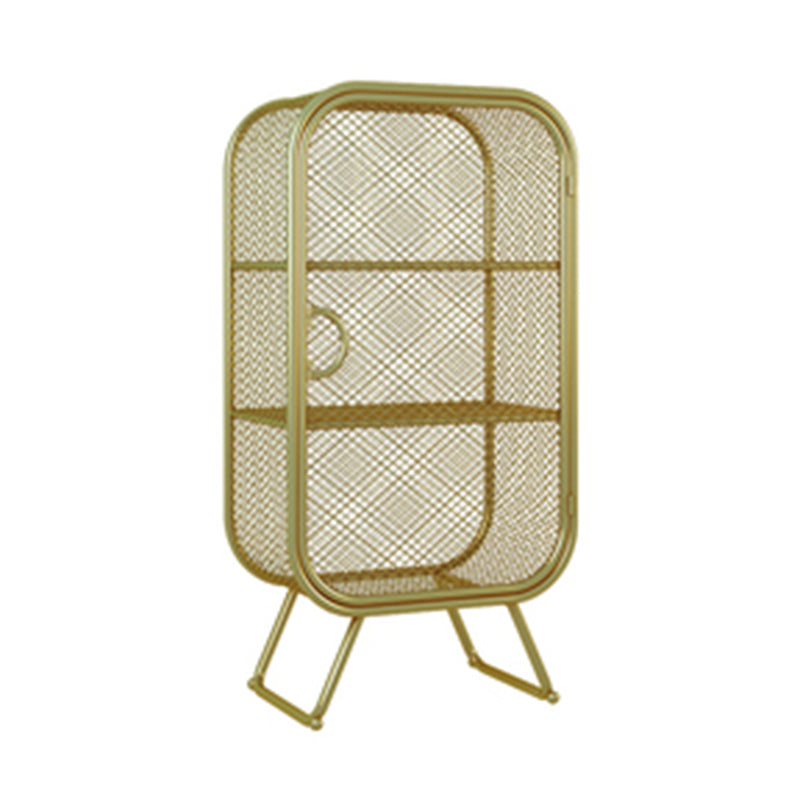 Scandinavian Vertical Standard Bookcase Iron Bookcase with Door 24"L x 12"W x 47"H Gold 1 Clearhalo 'Bookcases' 'furn' 'furn_bookcases' 'Furniture' 'furniture_bookcases' 'Office Furniture' 4859266