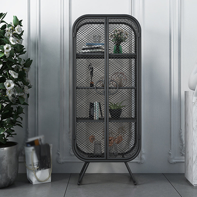 Scandinavian Vertical Standard Bookcase Iron Bookcase with Door Clearhalo 'Bookcases' 'furn' 'furn_bookcases' 'Furniture' 'furniture_bookcases' 'Office Furniture' 4859269