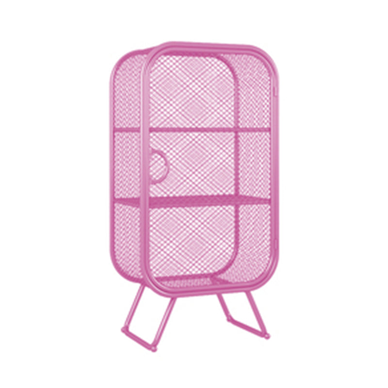 Scandinavian Vertical Standard Bookcase Iron Bookcase with Door 24"L x 12"W x 47"H Pink 1 Clearhalo 'Bookcases' 'furn' 'furn_bookcases' 'Furniture' 'furniture_bookcases' 'Office Furniture' 4859270