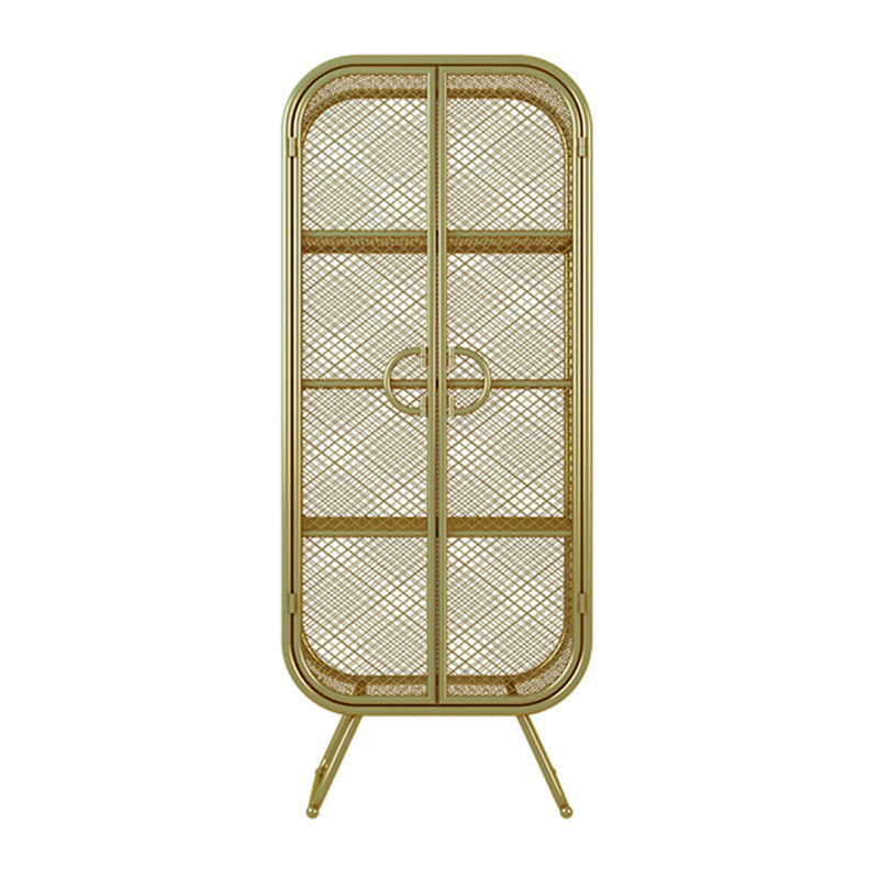 Scandinavian Vertical Standard Bookcase Iron Bookcase with Door Clearhalo 'Bookcases' 'furn' 'furn_bookcases' 'Furniture' 'furniture_bookcases' 'Office Furniture' 4859273