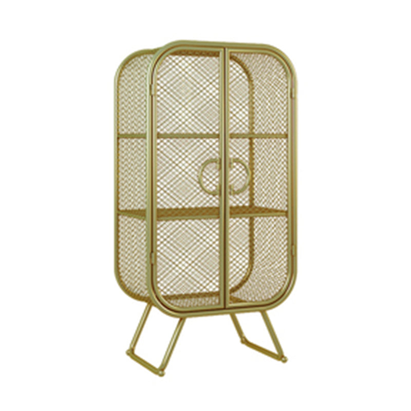 Scandinavian Vertical Standard Bookcase Iron Bookcase with Door 24"L x 12"W x 47"H Gold 2 Clearhalo 'Bookcases' 'furn' 'furn_bookcases' 'Furniture' 'furniture_bookcases' 'Office Furniture' 4859279