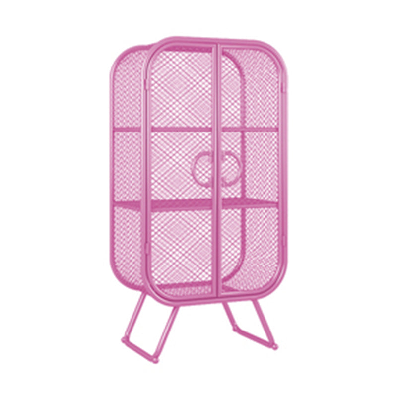 Scandinavian Vertical Standard Bookcase Iron Bookcase with Door 24"L x 12"W x 47"H Pink 2 Clearhalo 'Bookcases' 'furn' 'furn_bookcases' 'Furniture' 'furniture_bookcases' 'Office Furniture' 4859285