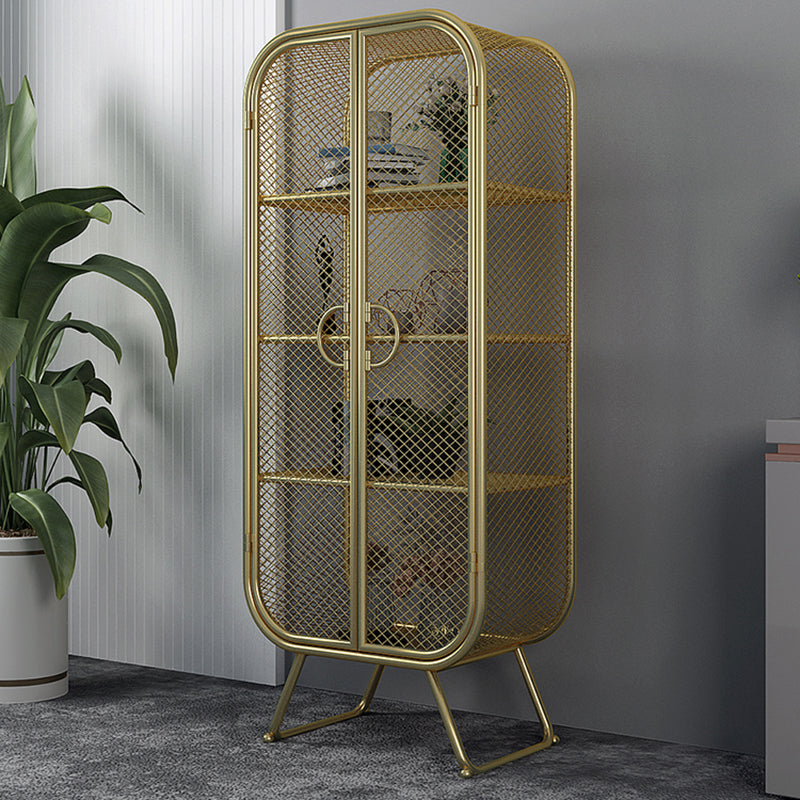 Scandinavian Vertical Standard Bookcase Iron Bookcase with Door Clearhalo 'Bookcases' 'furn' 'furn_bookcases' 'Furniture' 'furniture_bookcases' 'Office Furniture' 4859290