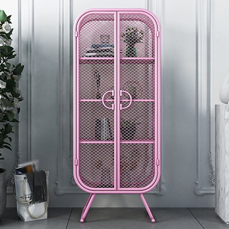 Scandinavian Vertical Standard Bookcase Iron Bookcase with Door Clearhalo 'Bookcases' 'furn' 'furn_bookcases' 'Furniture' 'furniture_bookcases' 'Office Furniture' 4859292