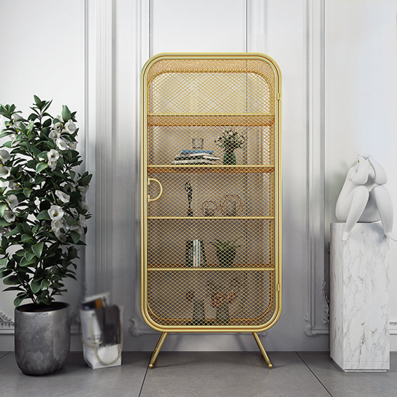 Scandinavian Vertical Standard Bookcase Iron Bookcase with Door Clearhalo 'Bookcases' 'furn' 'furn_bookcases' 'Furniture' 'furniture_bookcases' 'Office Furniture' 4859294