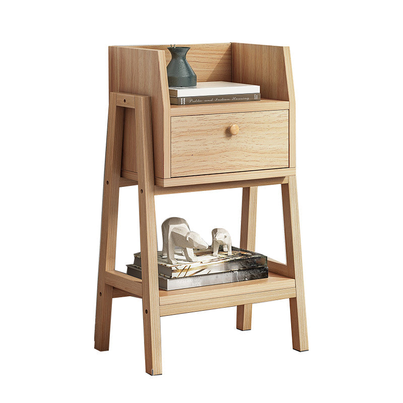 Modern Style Open Bookshelf Wooden Shelf Bookcase for Home Use 15"L x 11"W x 31.5"H Natural Drawers Clearhalo 'Bookcases' 'furn' 'furn_bookcases' 'Furniture' 'furniture_bookcases' 'Office Furniture' 4859302