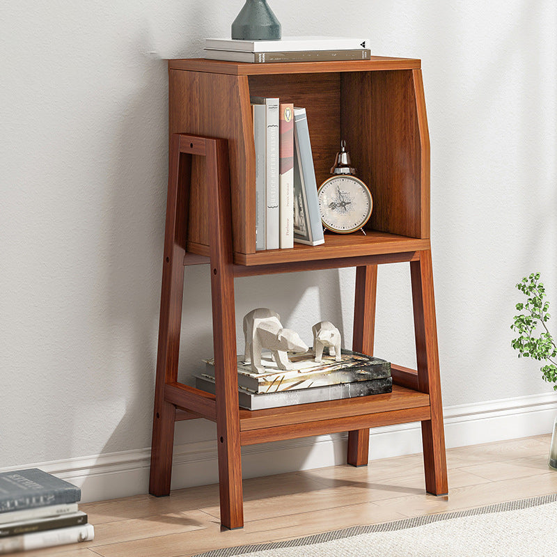 Modern Style Open Bookshelf Wooden Shelf Bookcase for Home Use 15"L x 11"W x 31.5"H Walnut No Drawer Clearhalo 'Bookcases' 'furn' 'furn_bookcases' 'Furniture' 'furniture_bookcases' 'Office Furniture' 4859316