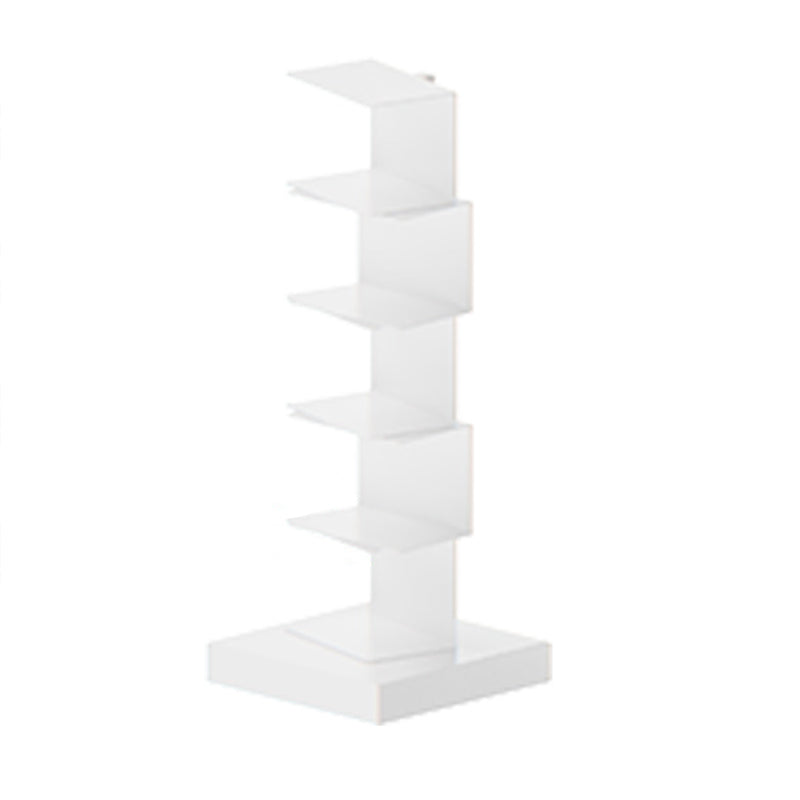 Metal Geometric Bookcase Modern Style Closed Back Book Shelf for Home Office 13.8"L x 13.8"W x 36.2"H White Clearhalo 'Bookcases' 'furn' 'furn_bookcases' 'Furniture' 'furniture_bookcases' 'Office Furniture' 4859331