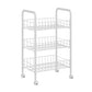 Open Industrial Etagere Bookshelf Steel Frame Plastic Shelf Bookshelf with Caster Wheels 15"L x 10.6"W x 24.8"H White Clearhalo 'Bookcases' 'furn' 'furn_bookcases' 'Furniture' 'furniture_bookcases' 'Office Furniture' 4859350