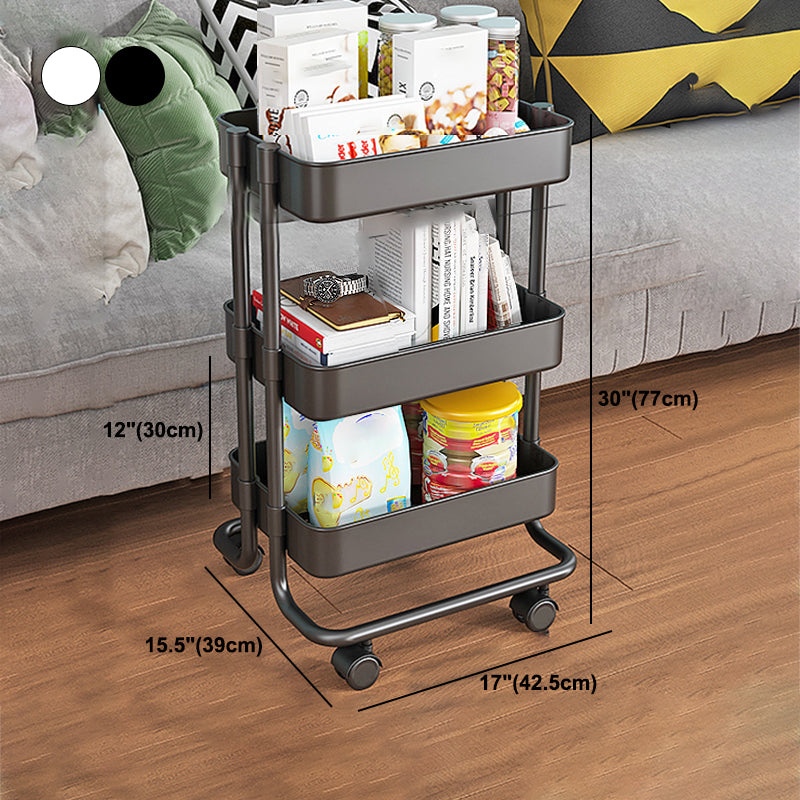 Open Industrial Etagere Bookshelf Steel Frame Plastic Shelf Bookshelf with Caster Wheels Clearhalo 'Bookcases' 'furn' 'furn_bookcases' 'Furniture' 'furniture_bookcases' 'Office Furniture' 4859369
