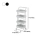 Open Industrial Etagere Bookshelf Steel Frame Plastic Shelf Bookshelf with Caster Wheels Clearhalo 'Bookcases' 'furn' 'furn_bookcases' 'Furniture' 'furniture_bookcases' 'Office Furniture' 4859372