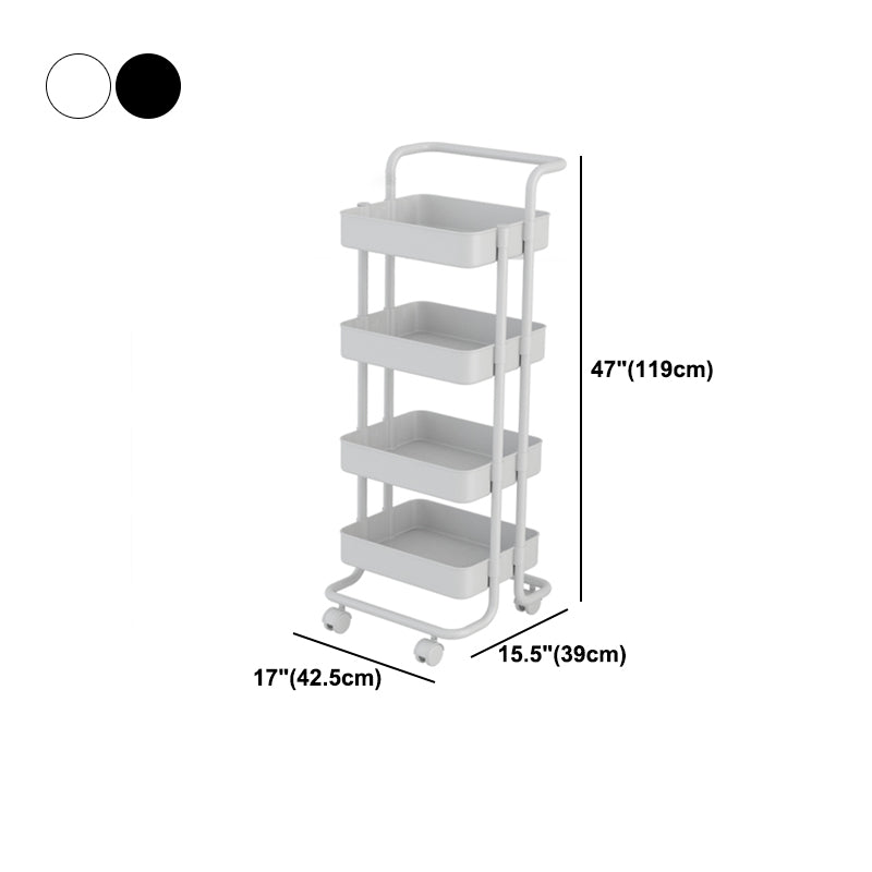 Open Industrial Etagere Bookshelf Steel Frame Plastic Shelf Bookshelf with Caster Wheels Clearhalo 'Bookcases' 'furn' 'furn_bookcases' 'Furniture' 'furniture_bookcases' 'Office Furniture' 4859372