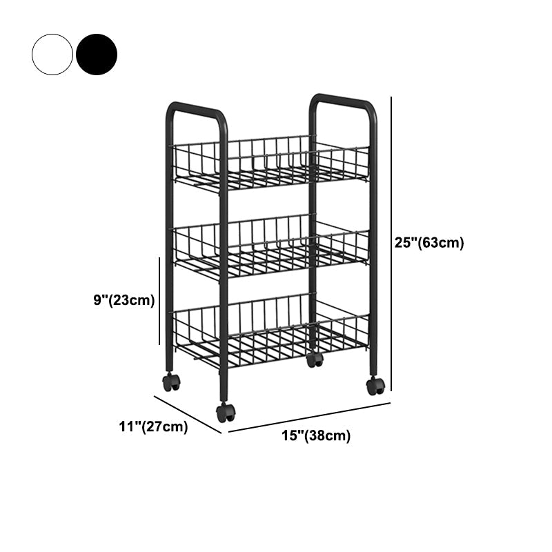 Open Industrial Etagere Bookshelf Steel Frame Plastic Shelf Bookshelf with Caster Wheels Clearhalo 'Bookcases' 'furn' 'furn_bookcases' 'Furniture' 'furniture_bookcases' 'Office Furniture' 4859373