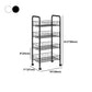 Open Industrial Etagere Bookshelf Steel Frame Plastic Shelf Bookshelf with Caster Wheels Clearhalo 'Bookcases' 'furn' 'furn_bookcases' 'Furniture' 'furniture_bookcases' 'Office Furniture' 4859374
