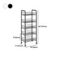 Open Industrial Etagere Bookshelf Steel Frame Plastic Shelf Bookshelf with Caster Wheels Clearhalo 'Bookcases' 'furn' 'furn_bookcases' 'Furniture' 'furniture_bookcases' 'Office Furniture' 4859375