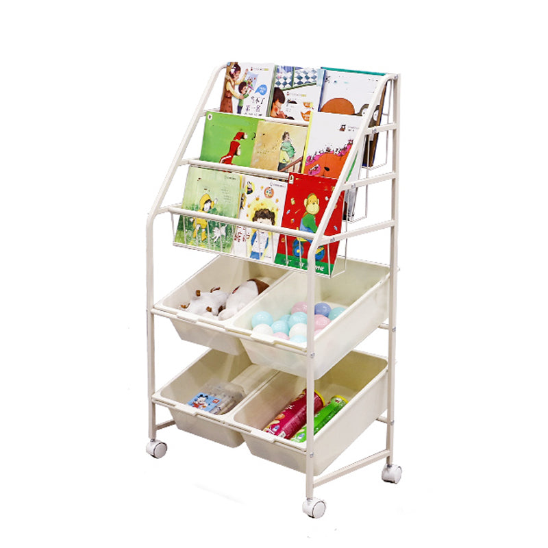 Contemporary Style Bookcase Open Back Bookshelf for Office and Home 23.6"L x 13.8"W x 40.2"H Clearhalo 'Bookcases' 'furn' 'furn_bookcases' 'Furniture' 'furniture_bookcases' 'Office Furniture' 4859385