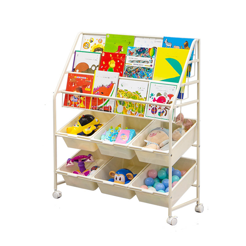 Contemporary Style Bookcase Open Back Bookshelf for Office and Home 35"L x 13.8"W x 40.2"H Clearhalo 'Bookcases' 'furn' 'furn_bookcases' 'Furniture' 'furniture_bookcases' 'Office Furniture' 4859391