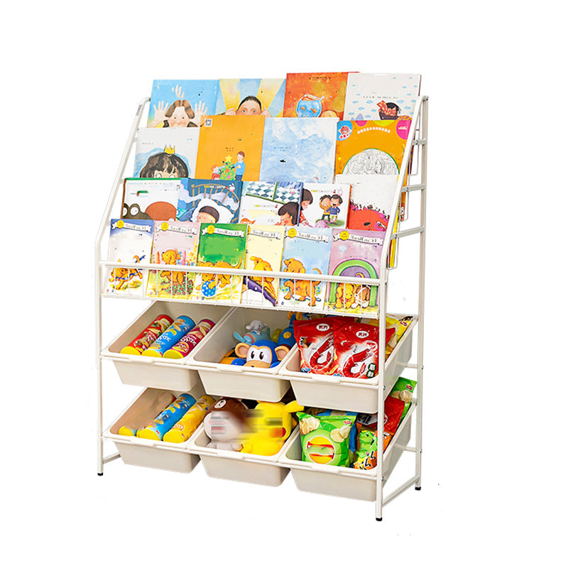 Contemporary Style Bookcase Open Back Bookshelf for Office and Home 35"L x 13.8"W x 43.7"H Clearhalo 'Bookcases' 'furn' 'furn_bookcases' 'Furniture' 'furniture_bookcases' 'Office Furniture' 4859392