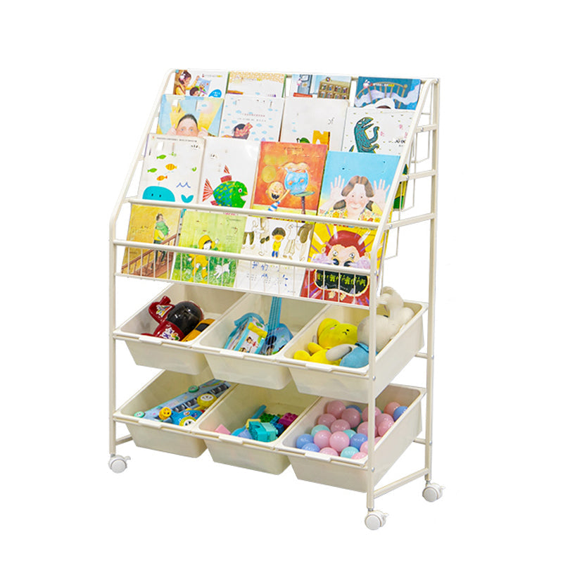 Contemporary Style Bookcase Open Back Bookshelf for Office and Home 35"L x 13.8"W x 45.5"H Clearhalo 'Bookcases' 'furn' 'furn_bookcases' 'Furniture' 'furniture_bookcases' 'Office Furniture' 4859393