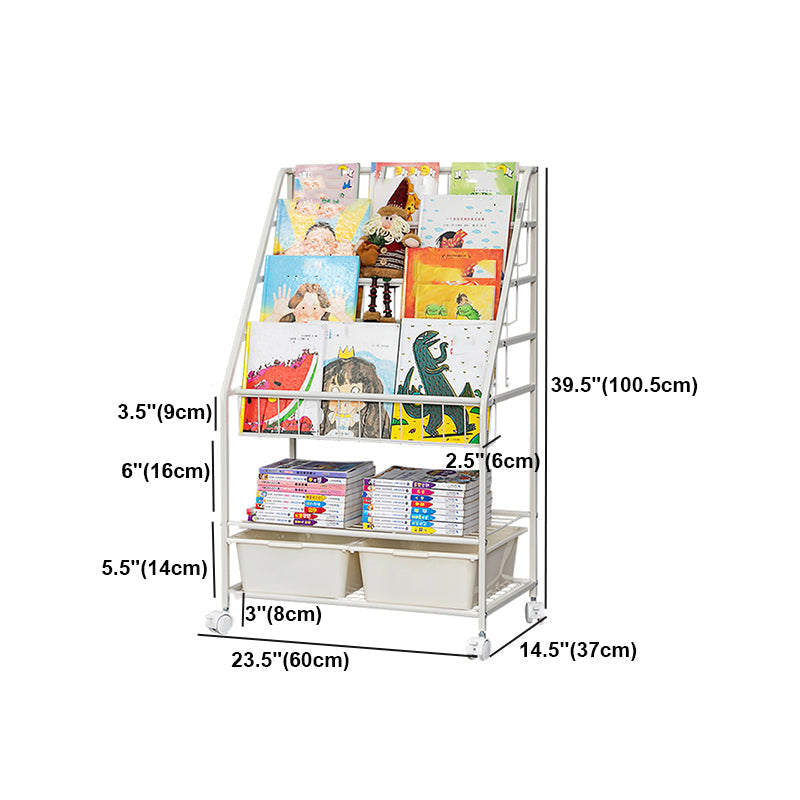 Contemporary Style Bookcase Open Back Bookshelf for Office and Home Clearhalo 'Bookcases' 'furn' 'furn_bookcases' 'Furniture' 'furniture_bookcases' 'Office Furniture' 4859408