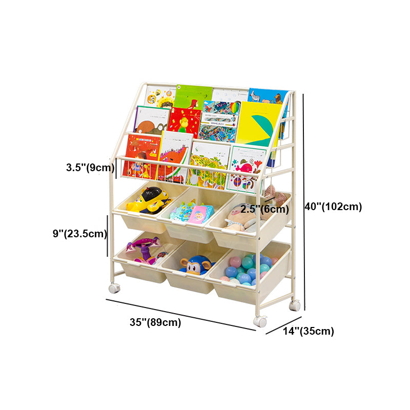 Contemporary Style Bookcase Open Back Bookshelf for Office and Home Clearhalo 'Bookcases' 'furn' 'furn_bookcases' 'Furniture' 'furniture_bookcases' 'Office Furniture' 4859411