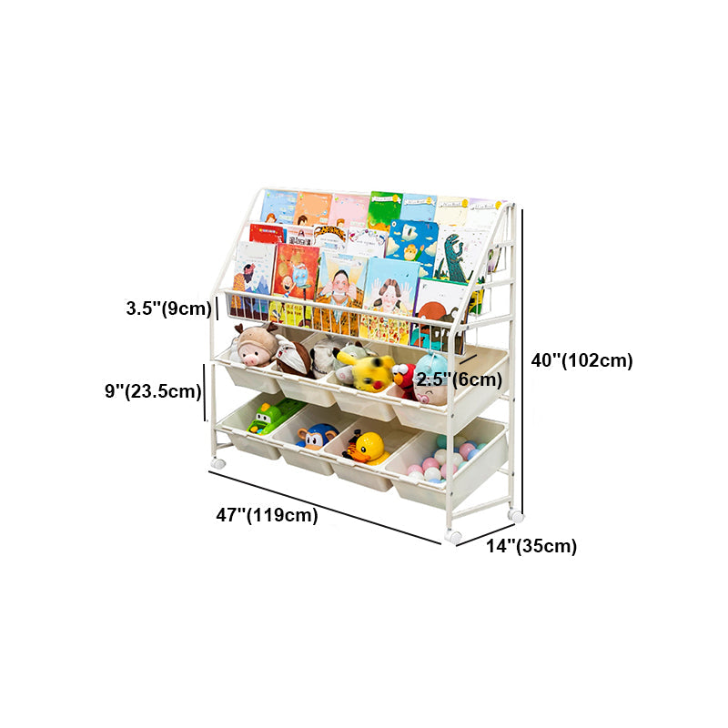 Contemporary Style Bookcase Open Back Bookshelf for Office and Home Clearhalo 'Bookcases' 'furn' 'furn_bookcases' 'Furniture' 'furniture_bookcases' 'Office Furniture' 4859412