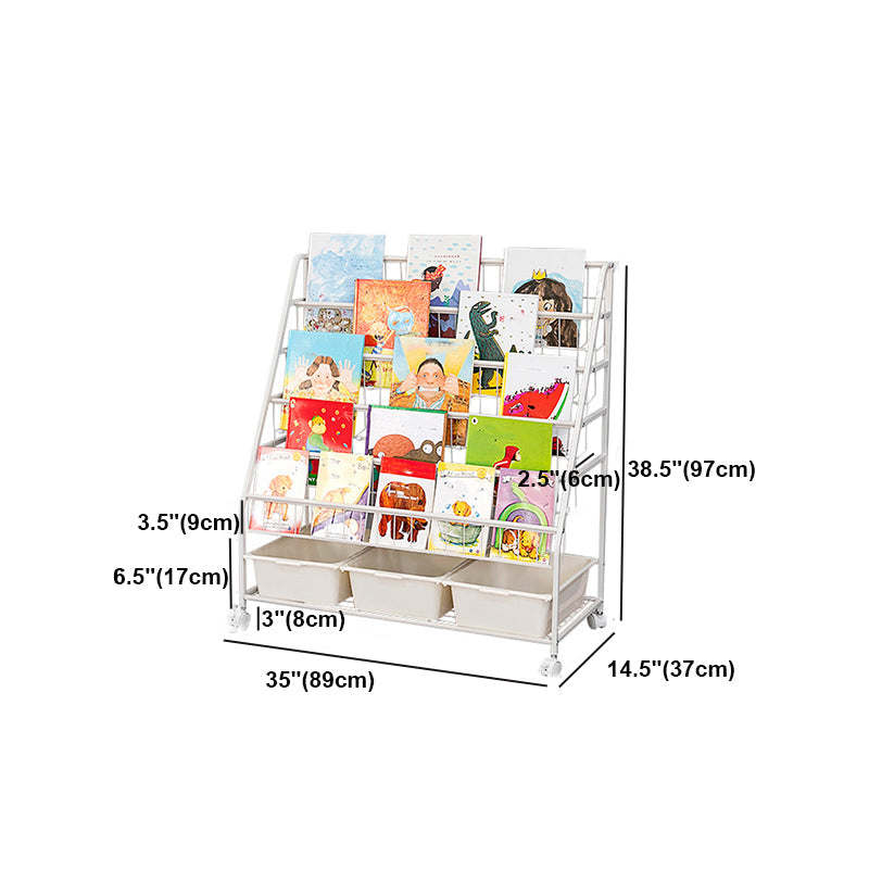 Contemporary Style Bookcase Open Back Bookshelf for Office and Home Clearhalo 'Bookcases' 'furn' 'furn_bookcases' 'Furniture' 'furniture_bookcases' 'Office Furniture' 4859413