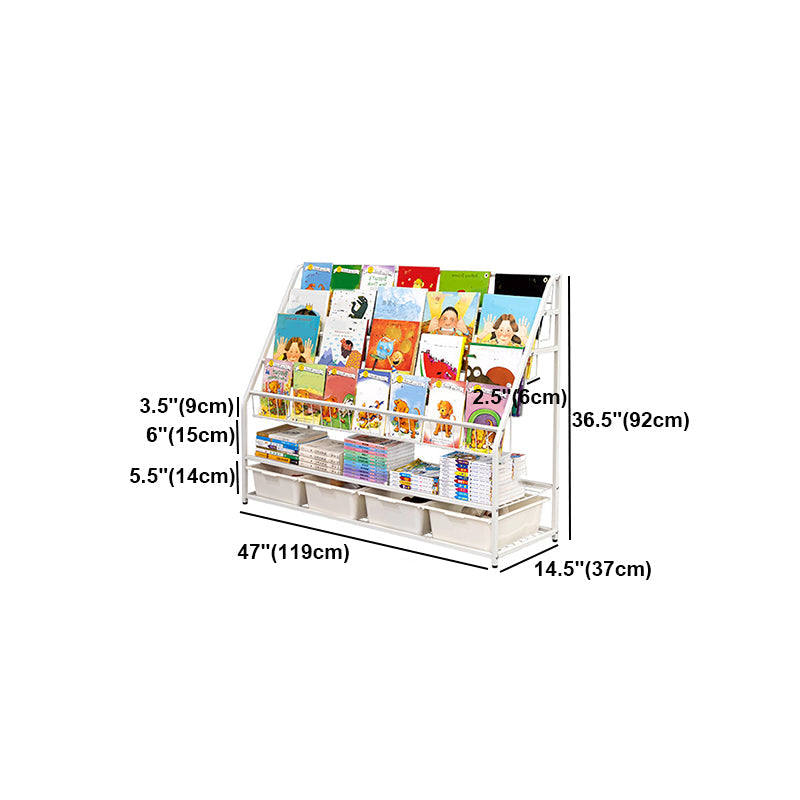 Contemporary Style Bookcase Open Back Bookshelf for Office and Home Clearhalo 'Bookcases' 'furn' 'furn_bookcases' 'Furniture' 'furniture_bookcases' 'Office Furniture' 4859419
