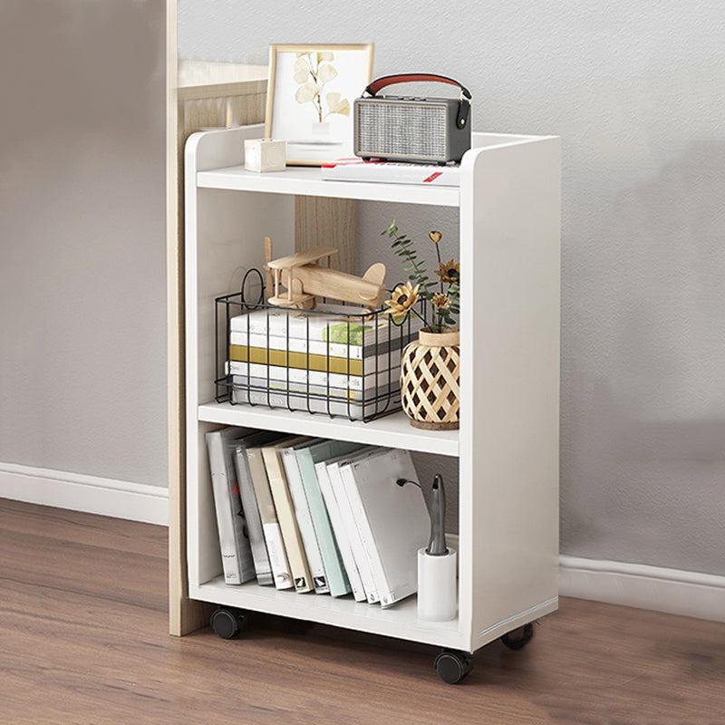 Wooden Bookcase Contemporary Style Book Shelf for Home Office 17.7"L x 9.4"W x 26"H White Clearhalo 'Bookcases' 'furn' 'furn_bookcases' 'Furniture' 'furniture_bookcases' 'Office Furniture' 4859437