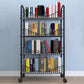Modern Style Steel Bookshelf Open Shelf Bookcase with Caster Wheels Clearhalo 'Bookcases' 'furn' 'furn_bookcases' 'Furniture' 'furniture_bookcases' 'Office Furniture' 4859455