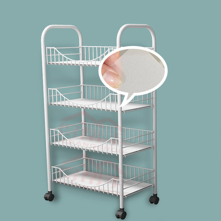 Modern Style Steel Bookshelf Open Shelf Bookcase with Caster Wheels Clearhalo 'Bookcases' 'furn' 'furn_bookcases' 'Furniture' 'furniture_bookcases' 'Office Furniture' 4859462