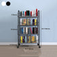 Modern Style Steel Bookshelf Open Shelf Bookcase with Caster Wheels Clearhalo 'Bookcases' 'furn' 'furn_bookcases' 'Furniture' 'furniture_bookcases' 'Office Furniture' 4859469