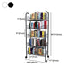 Modern Style Steel Bookshelf Open Shelf Bookcase with Caster Wheels Clearhalo 'Bookcases' 'furn' 'furn_bookcases' 'Furniture' 'furniture_bookcases' 'Office Furniture' 4859471