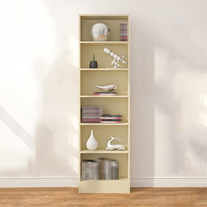 Contemporary Style Bookcase Closed Back Bookshelf for Home Office Study Room Off-White Shelves Clearhalo 'Bookcases' 'furn' 'furn_bookcases' 'Furniture' 'furniture_bookcases' 'Office Furniture' 4859478