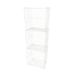 Modern Style Geometric Bookcase Metal Closed Back Book Shelf 12.4"L x 9.4"W x 37.2"H White Clearhalo 'Bookcases' 'furn' 'furn_bookcases' 'Furniture' 'furniture_bookcases' 'Office Furniture' 4859492
