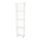 Modern Style Geometric Bookcase Metal Closed Back Book Shelf 12.4"L x 9.4"W x 52.8"H White Clearhalo 'Bookcases' 'furn' 'furn_bookcases' 'Furniture' 'furniture_bookcases' 'Office Furniture' 4859497