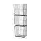 Modern Style Geometric Bookcase Metal Closed Back Book Shelf 12.4"L x 9.4"W x 37.2"H Black Clearhalo 'Bookcases' 'furn' 'furn_bookcases' 'Furniture' 'furniture_bookcases' 'Office Furniture' 4859503