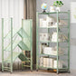 Folding Steel Industrial Etagere Bookshelf Open Bookshelf with Caster Wheels Clearhalo 'Bookcases' 'furn' 'furn_bookcases' 'Furniture' 'furniture_bookcases' 'Office Furniture' 4859541